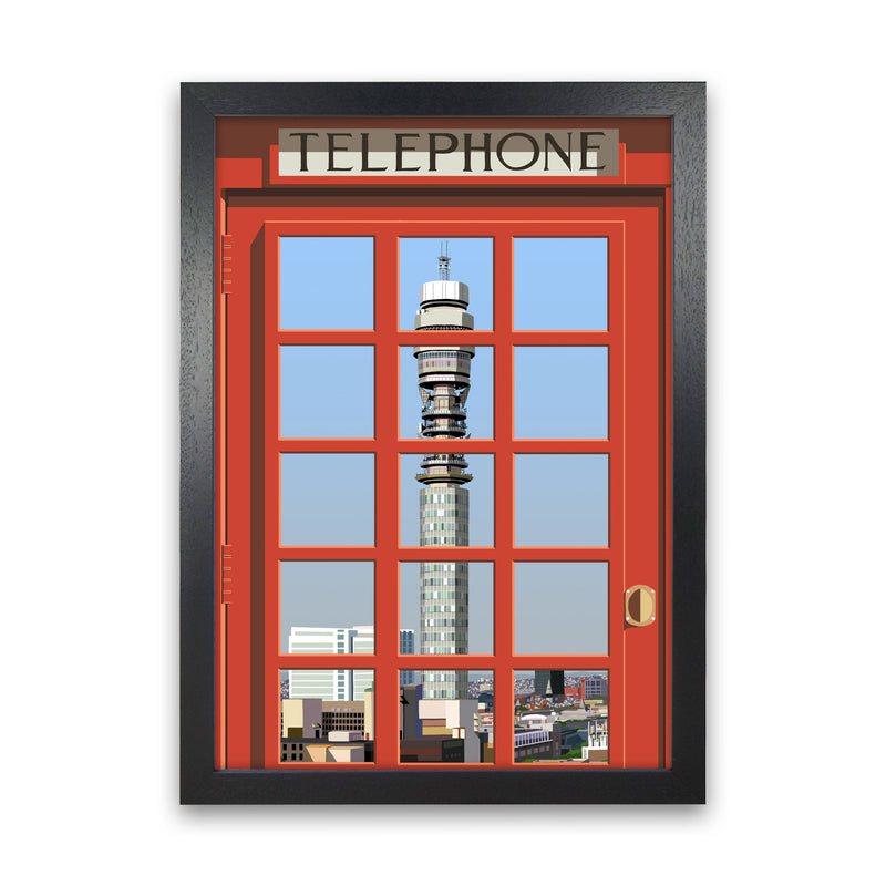 London Telephone Box 6 by Richard O'Neill Black Grain