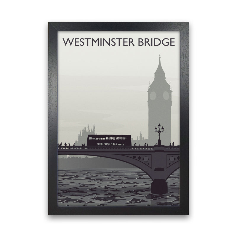 Westminster Bridge portrait by Richard O'Neill Black Grain