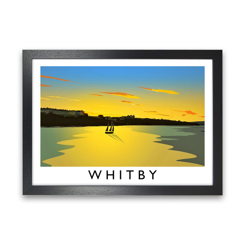 Whitby (Sunset) 2 by Richard O'Neill Black Grain
