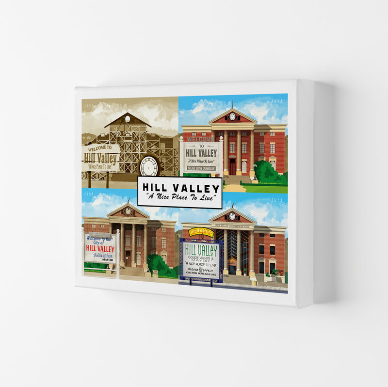 Hill Valley - A Nice Place To Live Art Print by Richard O'Neill Canvas