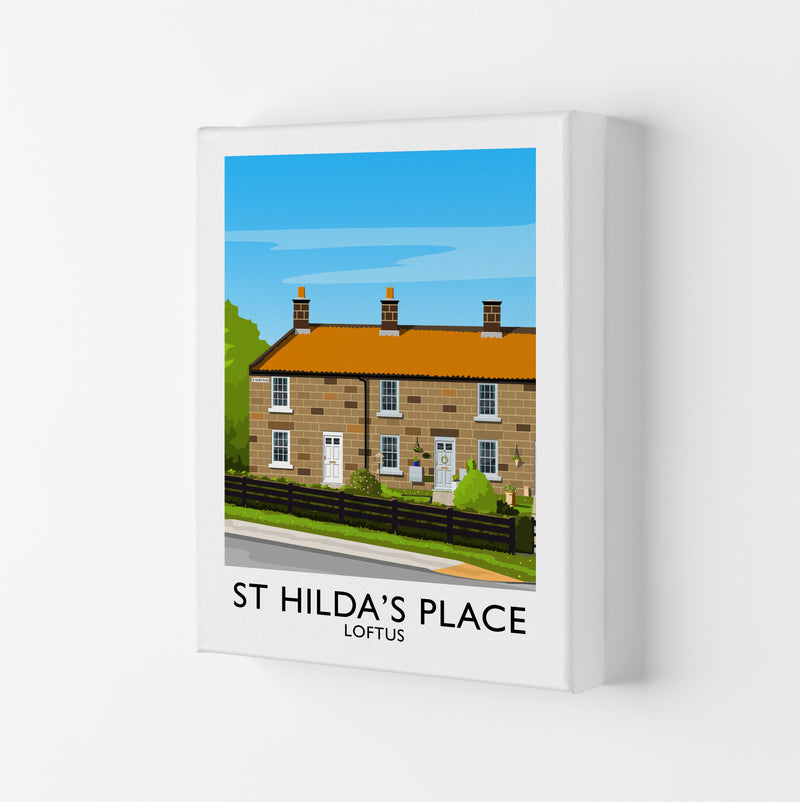 St Hilda's Place Portrait Art Print by Richard O'Neill Canvas
