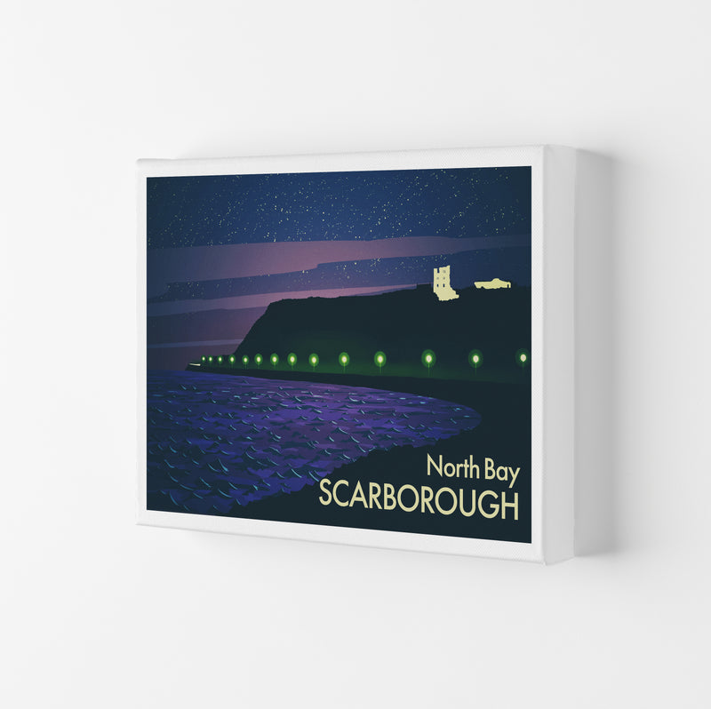North Bay Scarborough (Night) Art Print by Richard O'Neill Canvas