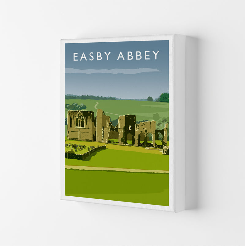 Easby Abbey Portrait Art Print by Richard O'Neill Canvas