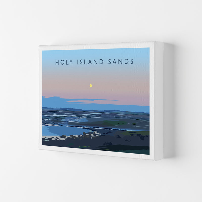 Holy Island Sands Travel Art Print by Richard O'Neill Canvas