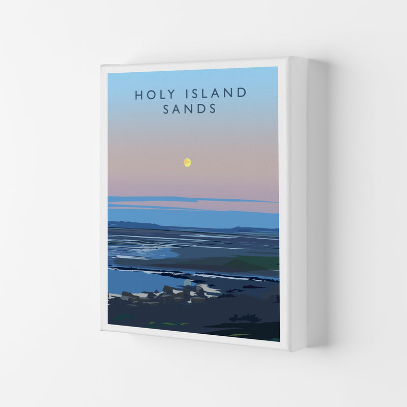 Holy Island Sands portrait Travel Art Print by Richard O'Neill Canvas