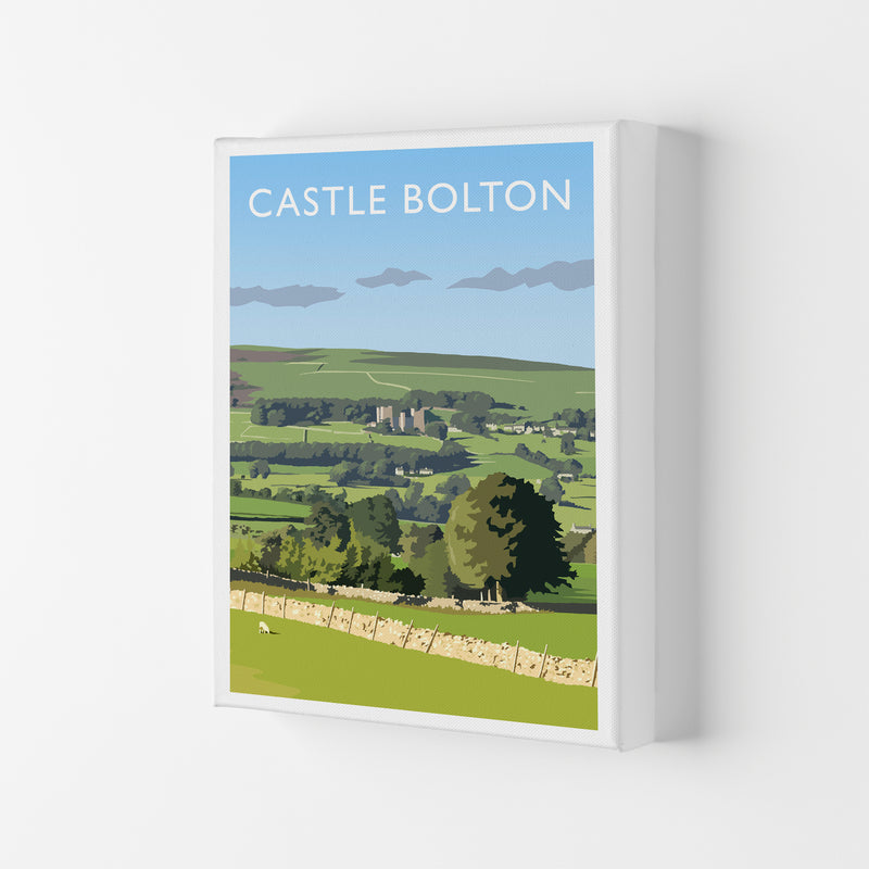 Castle Bolton Portrait Travel Art Print by Richard O'Neill Canvas