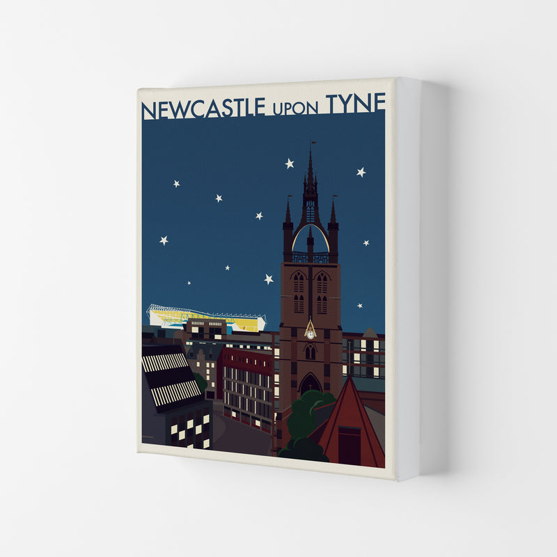 Newcastle upon Tyne 2 (Night) Travel Art Print by Richard O'Neill Canvas