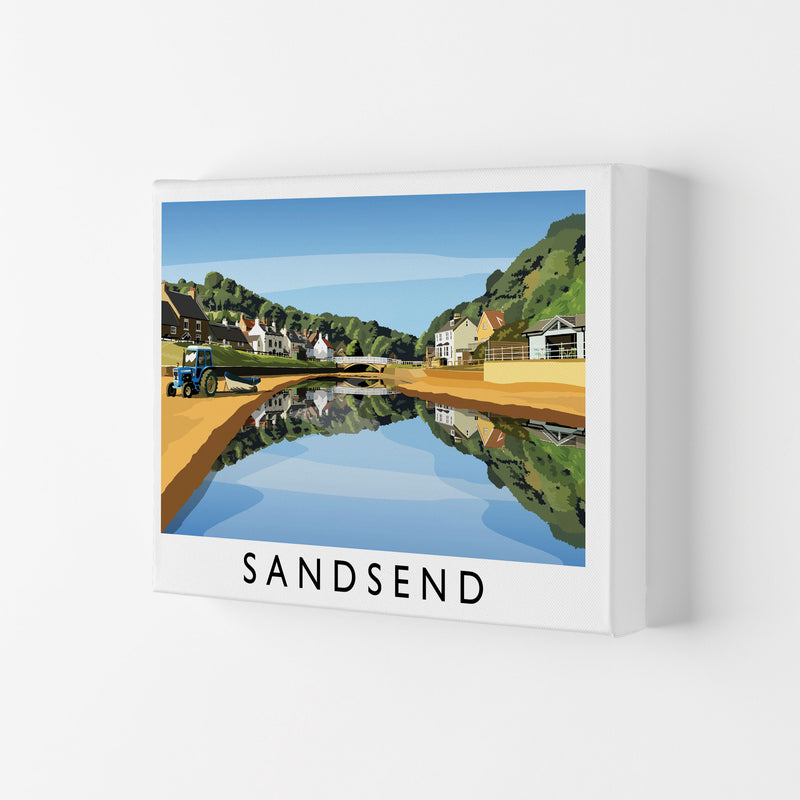 Sandsend 5 Travel Art Print by Richard O'Neill Canvas