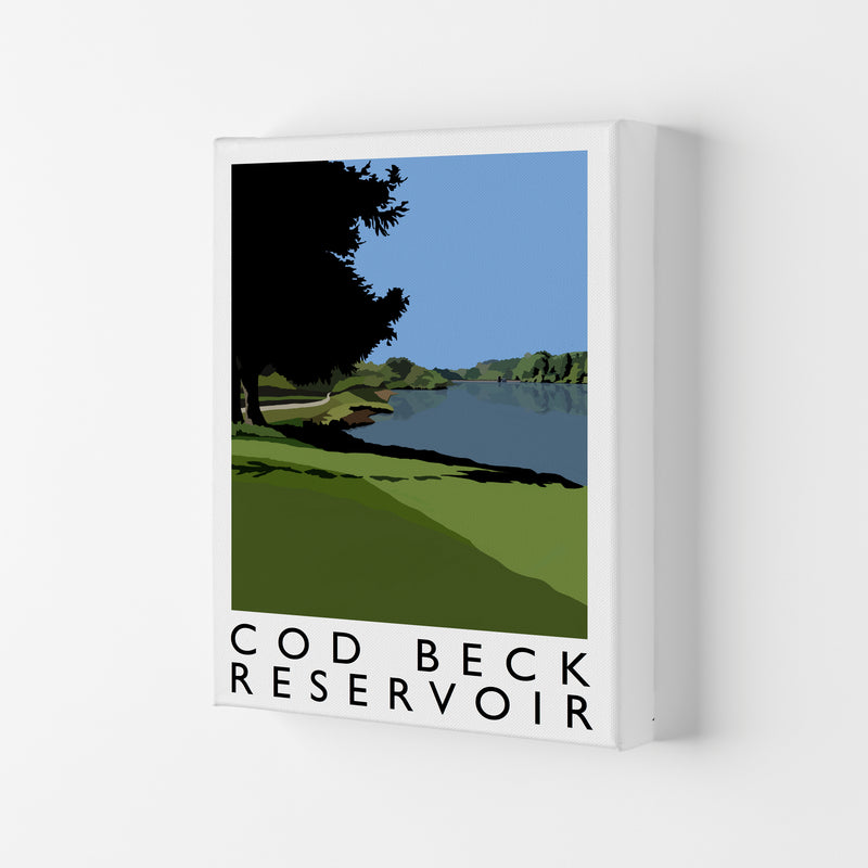 Cod Beck Reservoir Framed Digital Art Print by Richard O'Neill Canvas