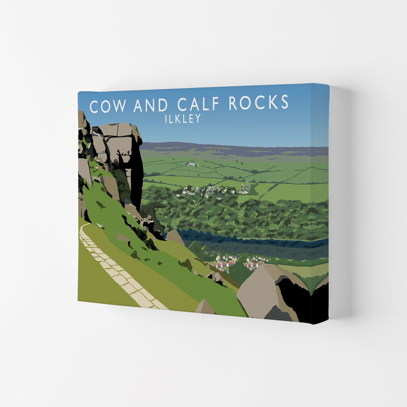 Cow and Calf Rocks Ilkley Framed Digital Art Print by Richard O'Neill Canvas