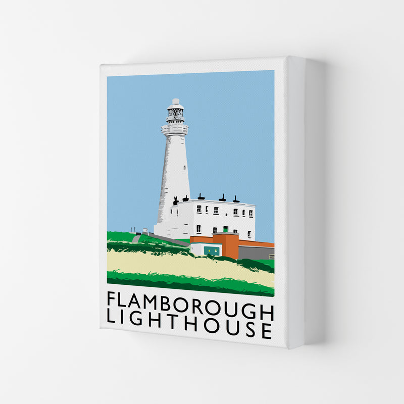 Flamborough Lighthouse Framed Digital Art Print by Richard O'Neill Canvas