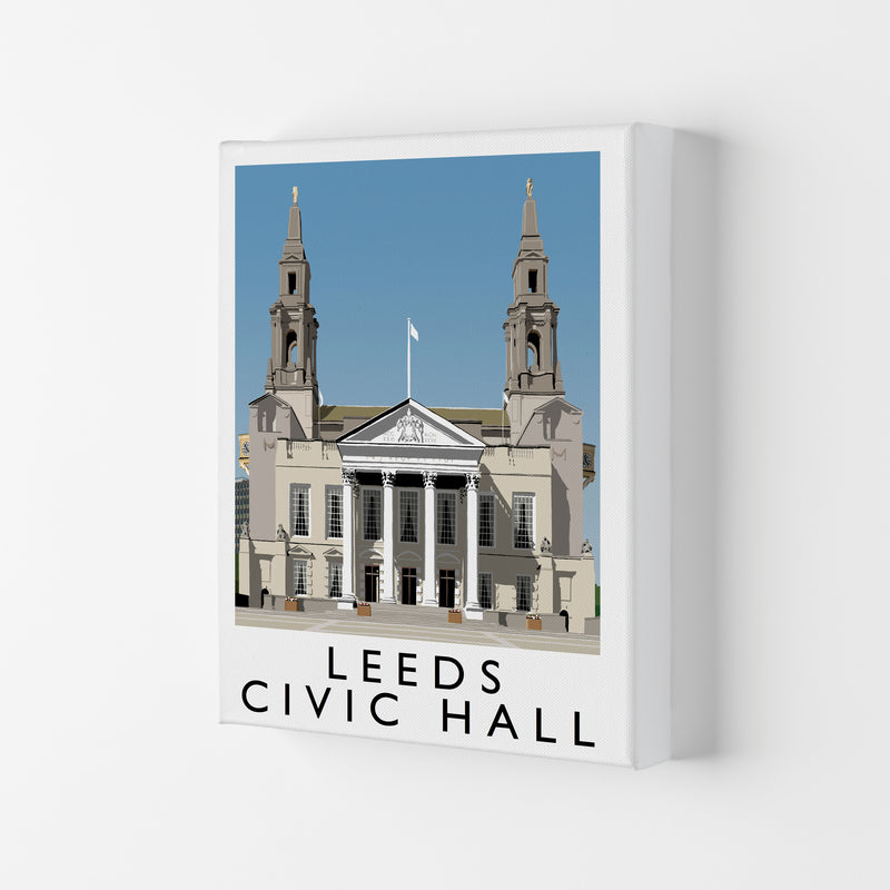 Leeds Civic Hall by Richard O'Neill Yorkshire Art Print, Vintage Travel Poster Canvas