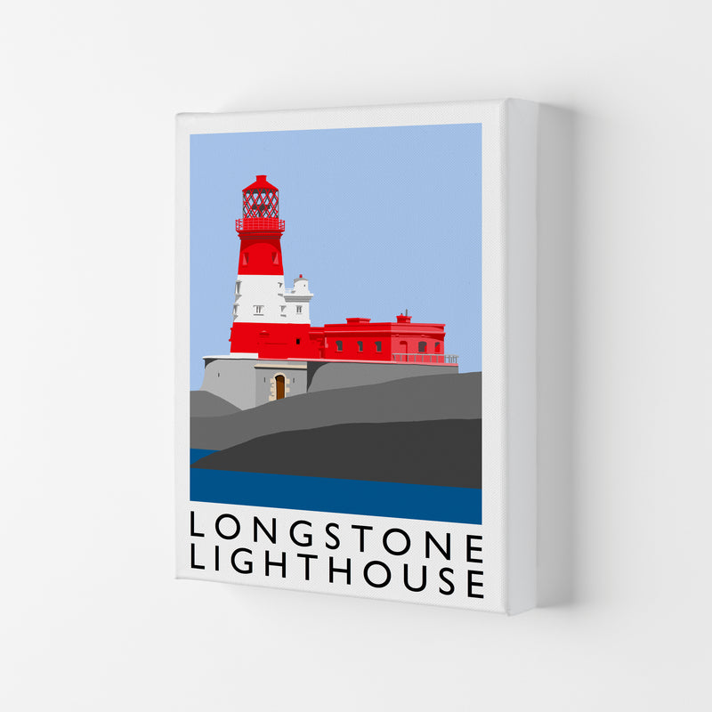 Longstone Lighthouse Framed Digital Art Print by Richard O'Neill Canvas