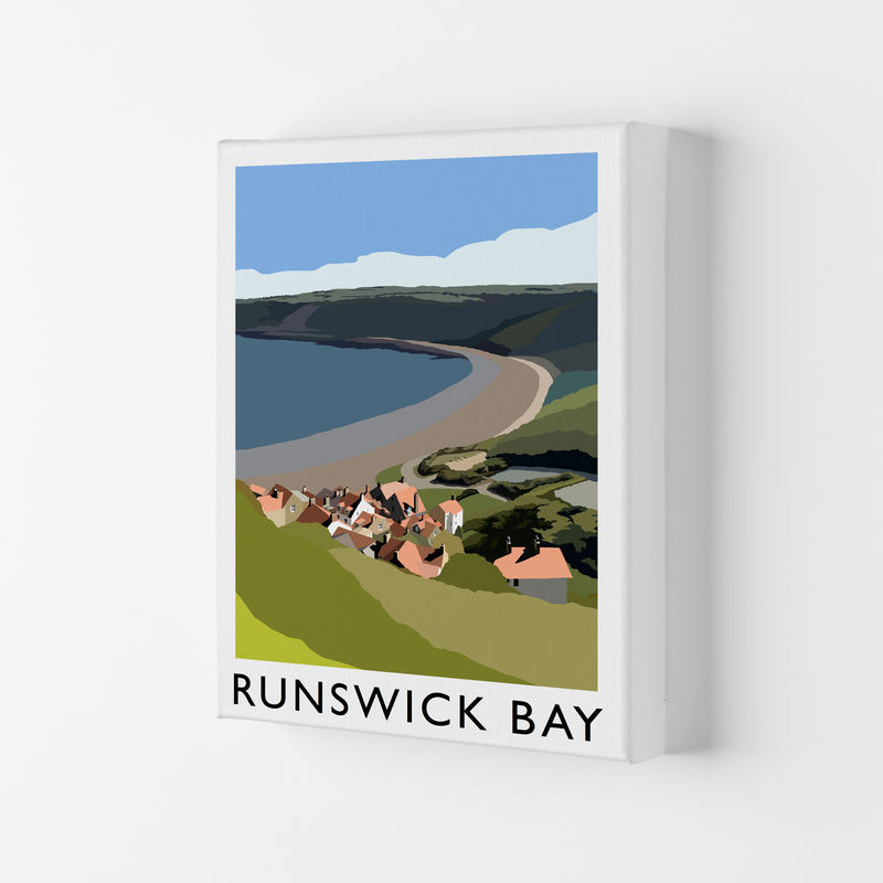Runswick Bay Art Print by Richard O'Neill Canvas