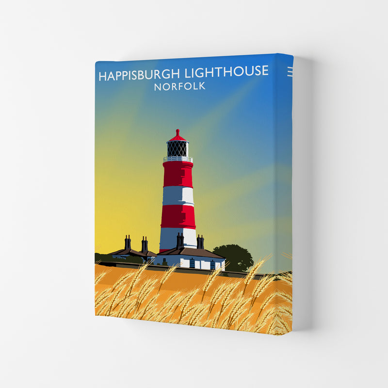Happisburgh Lighthouse Norfolk Art Print by Richard O'Neill Canvas