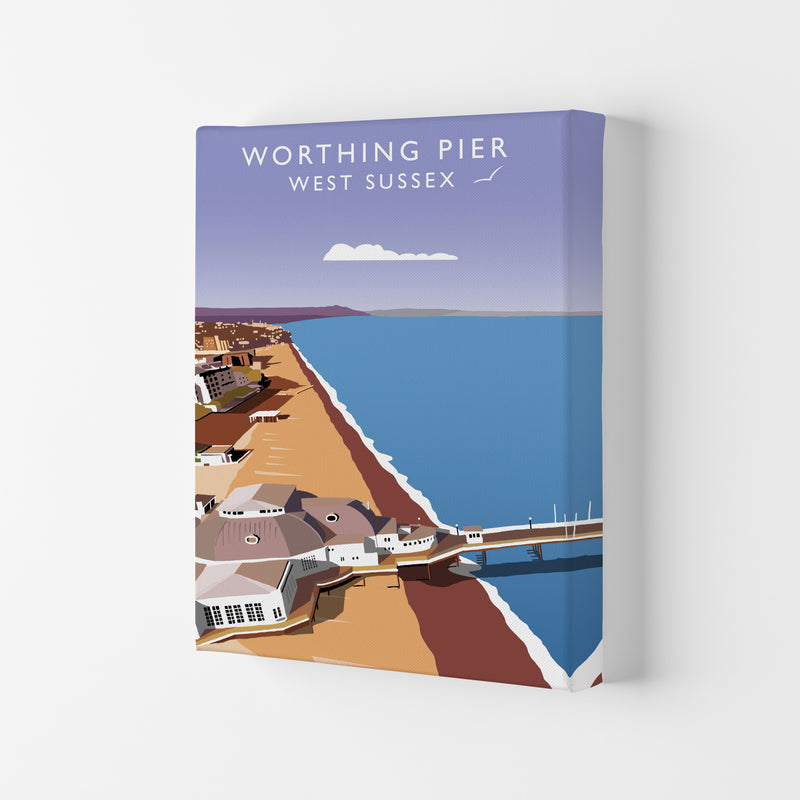 Worthing Pier West Sussex Framed Digital Art Print by Richard O'Neill Canvas