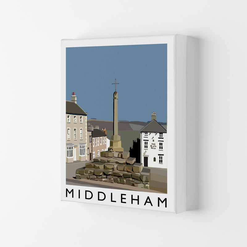 Middleham by Richard O'Neill Yorkshire Art Print, Vintage Travel Poster Canvas