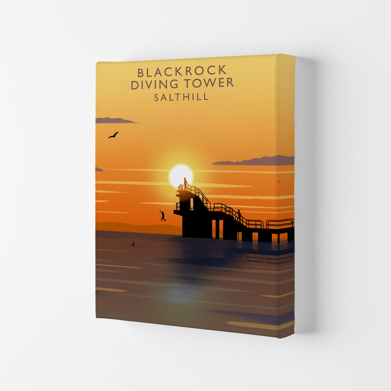 Blackrock Diving Tower (Sunset) (Portrait) by Richard O'Neill Canvas