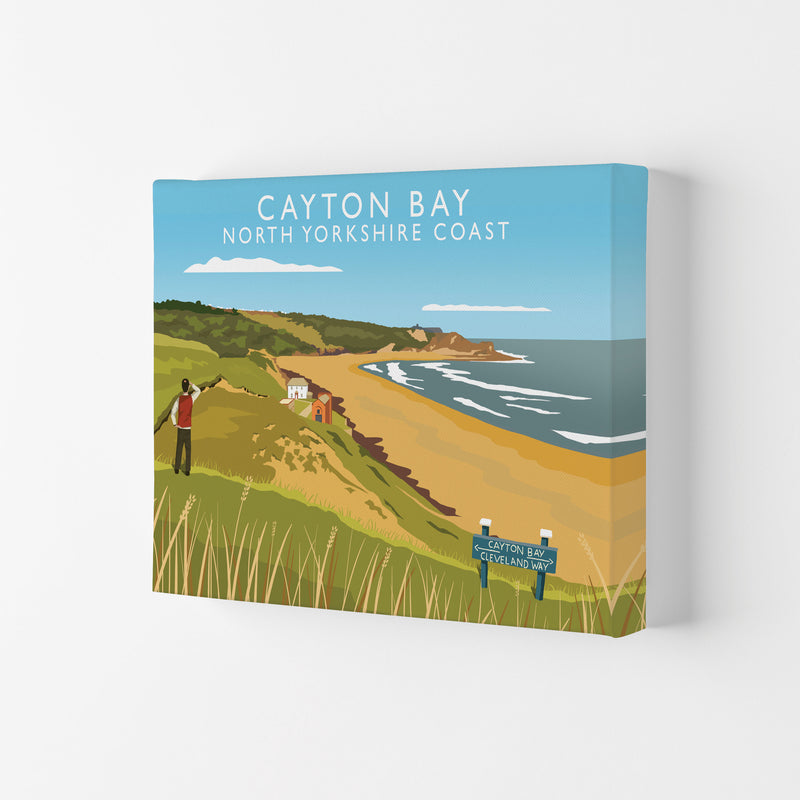 Cayton Bay North Yorkshire Coast Framed Digital Art Print by Richard O'Neill Canvas
