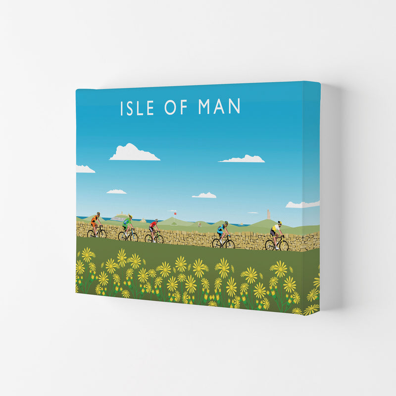 Isle Of Man Cycling (Landscape) by Richard O'Neill Canvas