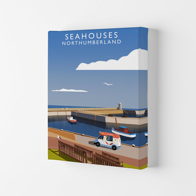 Seahouses (Portrait) by Richard O'Neill Canvas