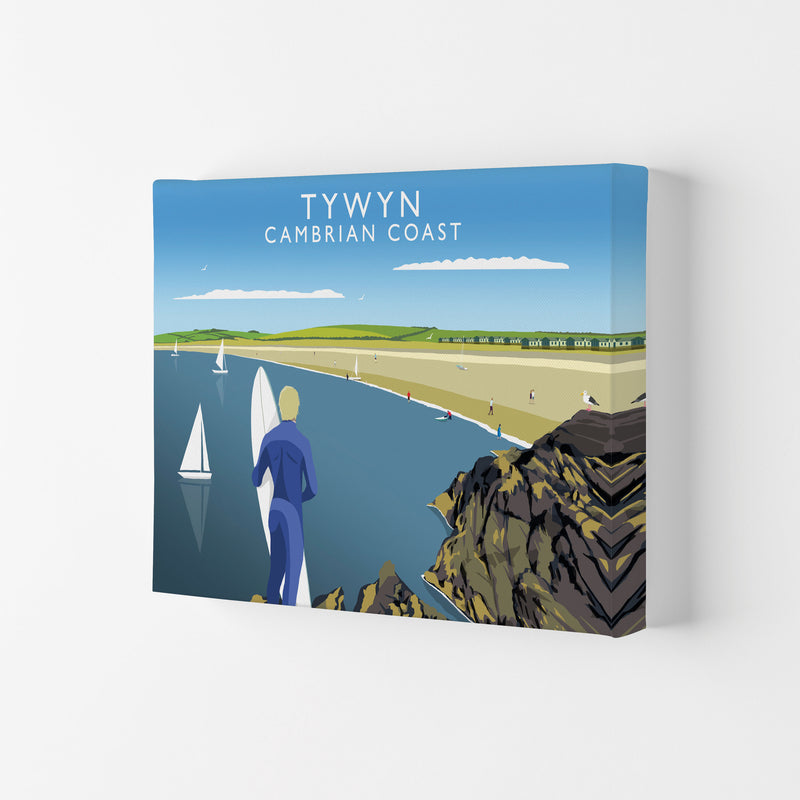 Tywyn Cambrian Coast Art Print by Richard O'Neill Canvas