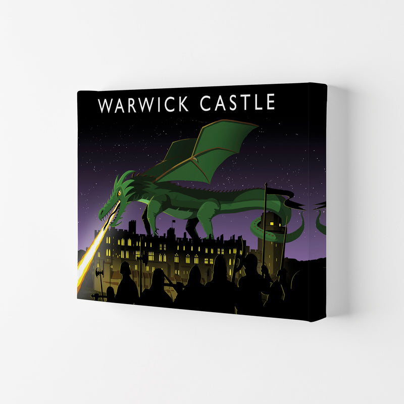Warwick Castle With Dragon (Landscape) by Richard O'Neill Canvas
