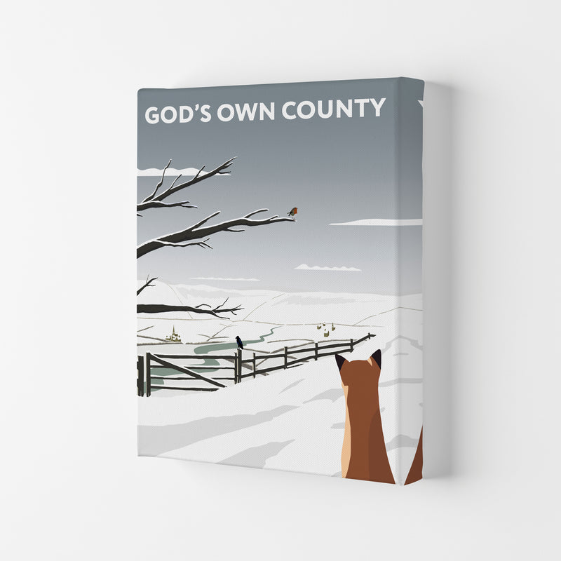 Gods Own County Snow Portrait by Richard O'Neill Canvas
