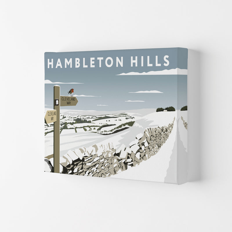 Hambleton Hills In Snow by Richard O'Neill Canvas