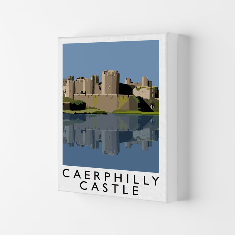 Caerphilly Castle Portrait by Richard O'Neill Canvas