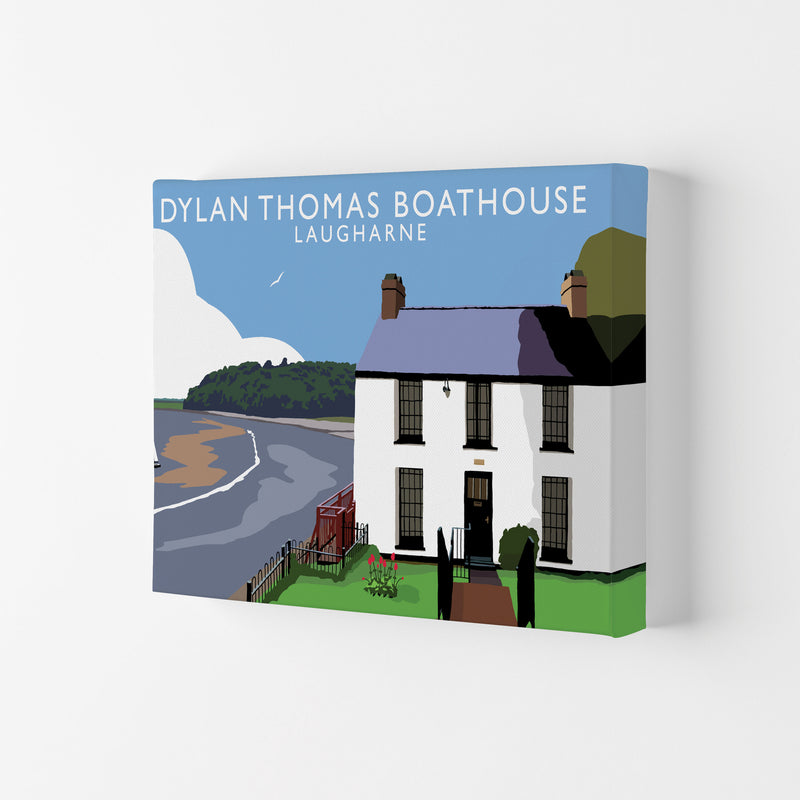 Dylan Thomas Boathouse Art Print by Richard O'Neill Canvas