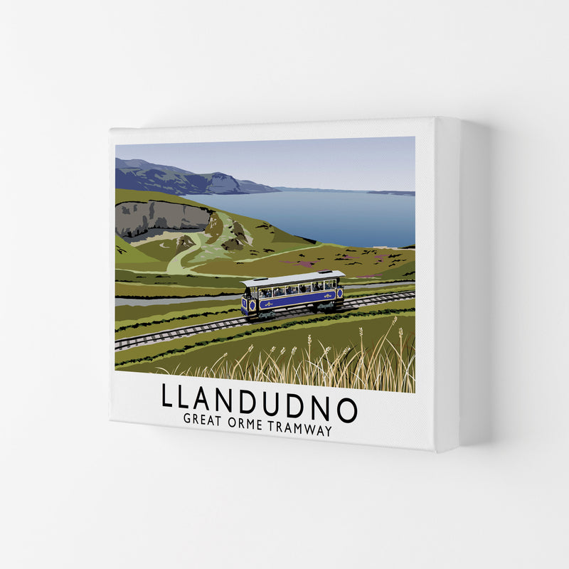 Llandudno Great Orme Tramway Digital Art Print by Richard O'Neill Canvas
