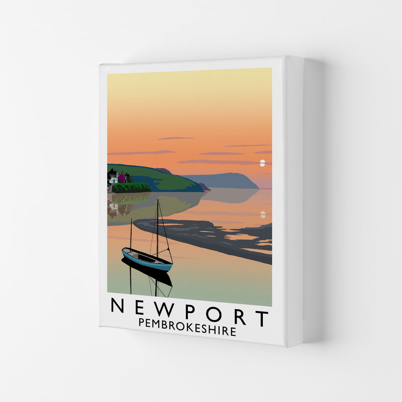 Newport Pembrokeshire Travel Art Print by Richard O'Neill, Framed Wall Art Canvas