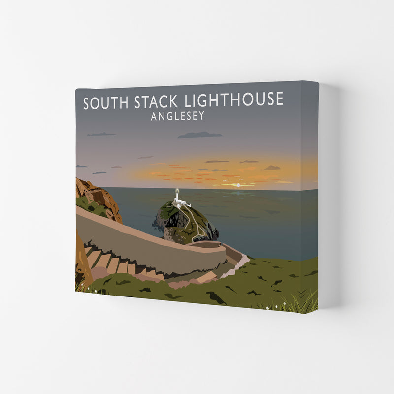 South Stack Lighthouse Anglesey Travel Art Print by Richard O'Neill Canvas