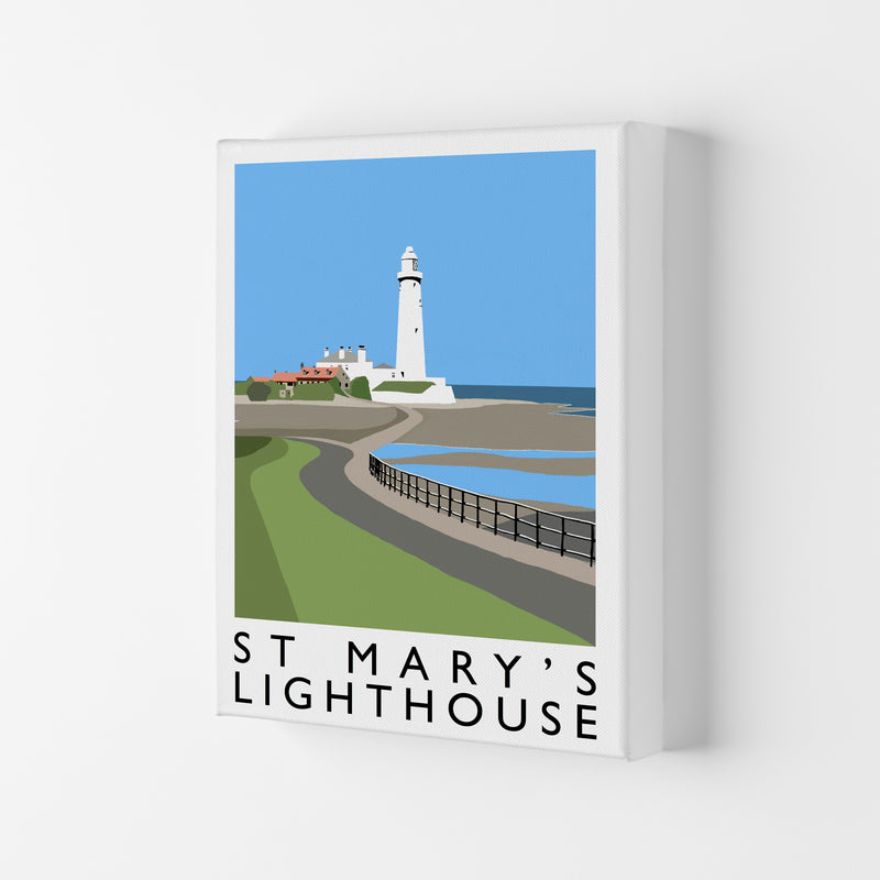 St Mary's Lighthouse Travel Art Print by Richard O'Neill Canvas