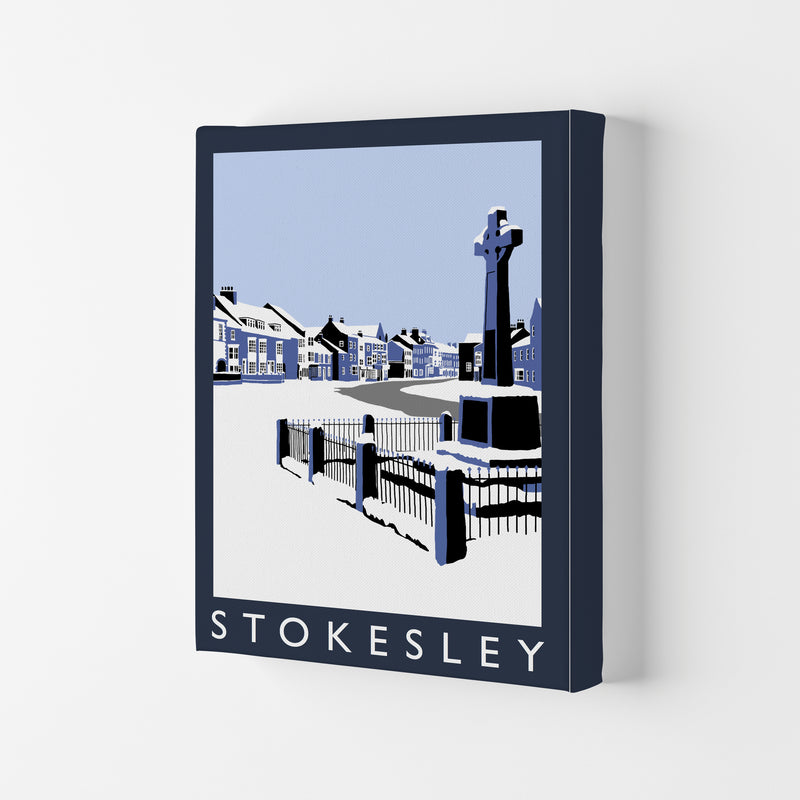 Stokesley In Snow Portrait by Richard O'Neill Canvas