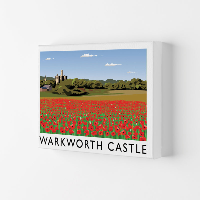 Warkworth Castle Travel Art Print by Richard O'Neill, Framed Wall Art Canvas
