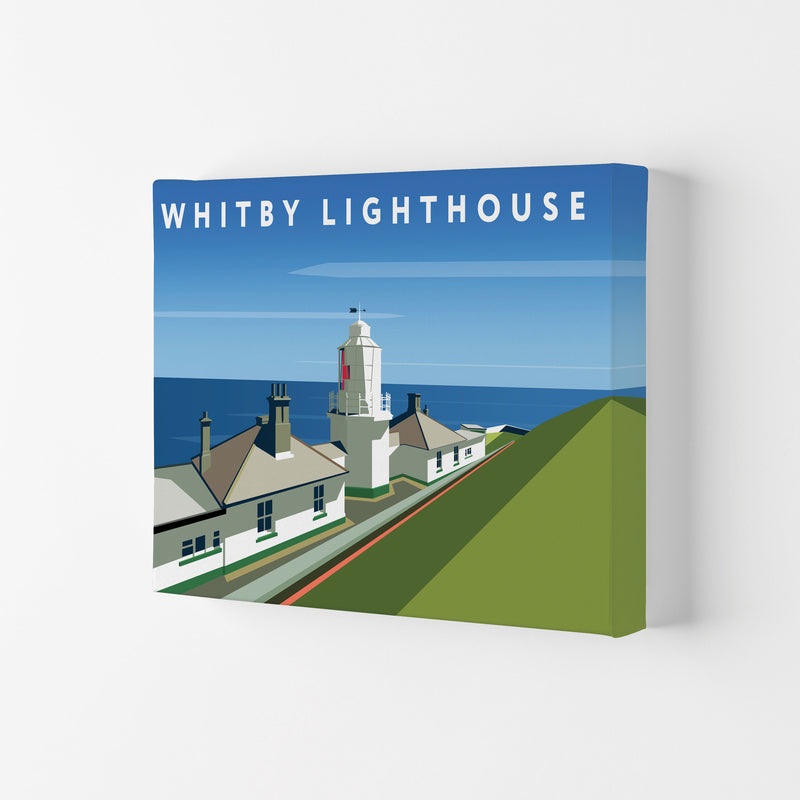 Whitby Lighthouse Digital Art Print by Richard O'Neill, Framed Wall Art Canvas