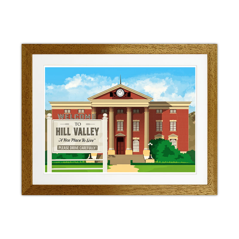 Hill Valley 1955 Revised Art Print by Richard O'Neill Oak Grain