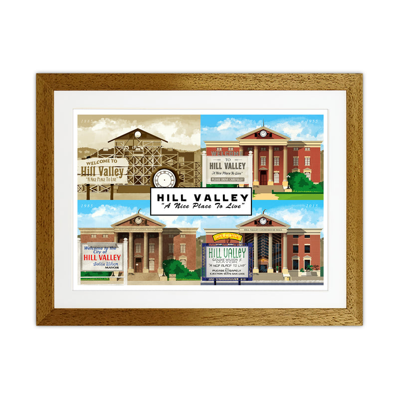 Hill Valley - A Nice Place To Live Art Print by Richard O'Neill Oak Grain
