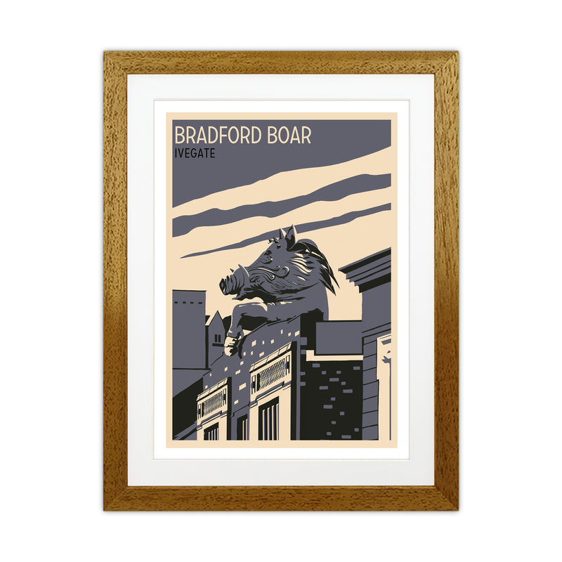 Bradford Boar Art Print by Richard O'Neill Oak Grain