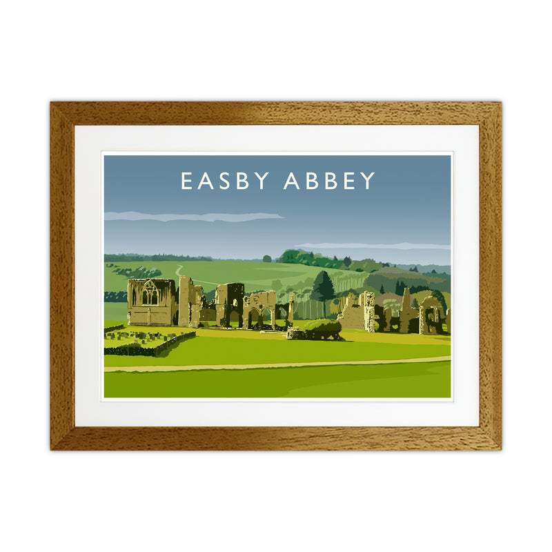 Easby Abbey Art Print by Richard O'Neill Oak Grain