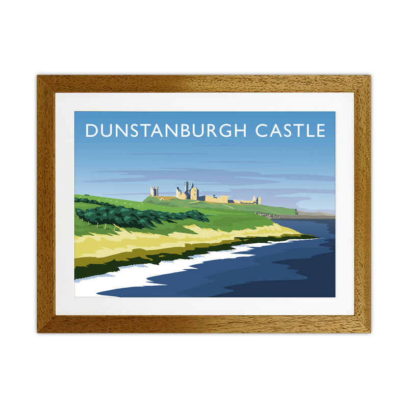 Dunstanburgh Castle Travel Art Print by Richard O'Neill Oak Grain