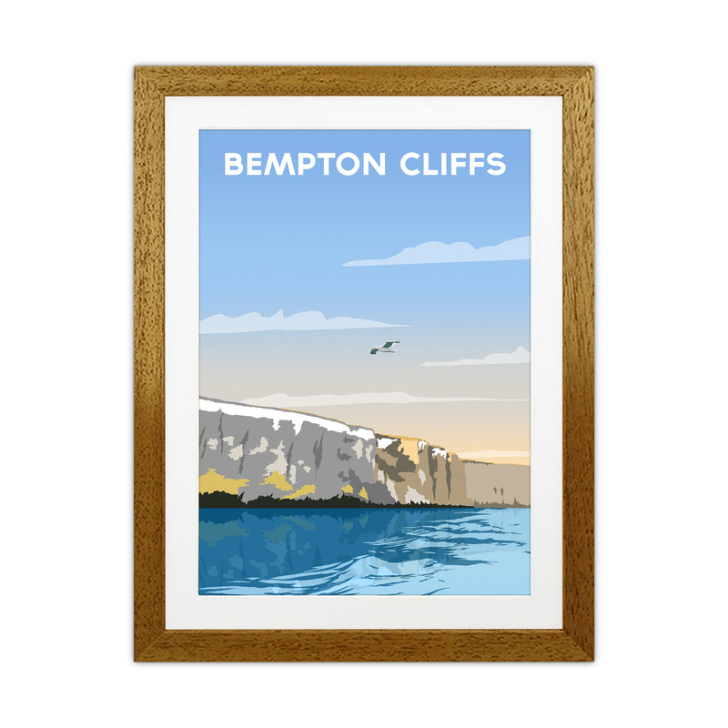 Bempton Cliffs portrait Travel Art Print by Richard O'Neill Oak Grain