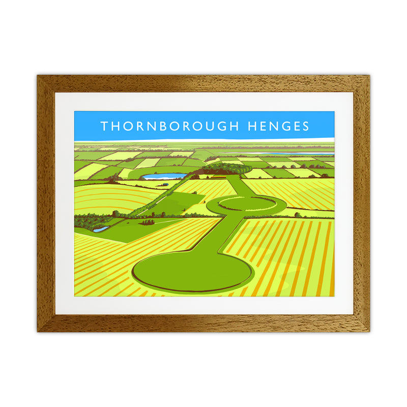 Thornborough Henges Travel Art Print by Richard O'Neill Oak Grain