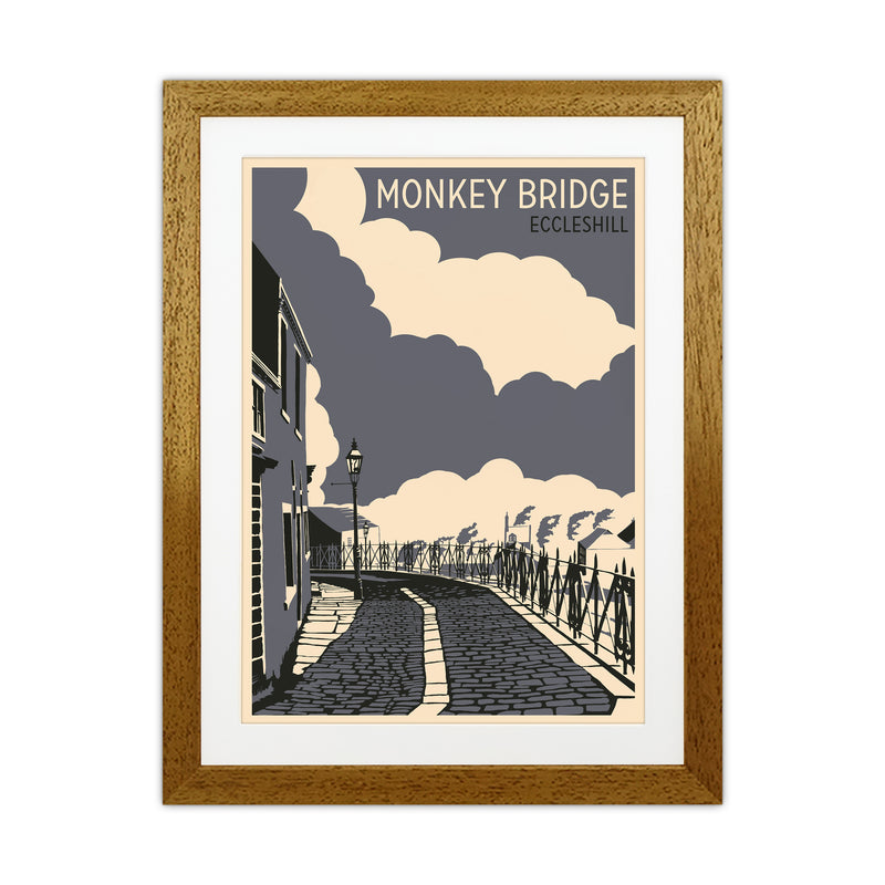 Monkey Bridge, Eccleshill Travel Art Print by Richard O'Neill Oak Grain