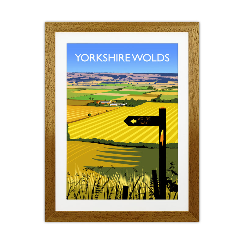 Yorkshire Wolds portrait Travel Art Print by Richard O'Neill Oak Grain