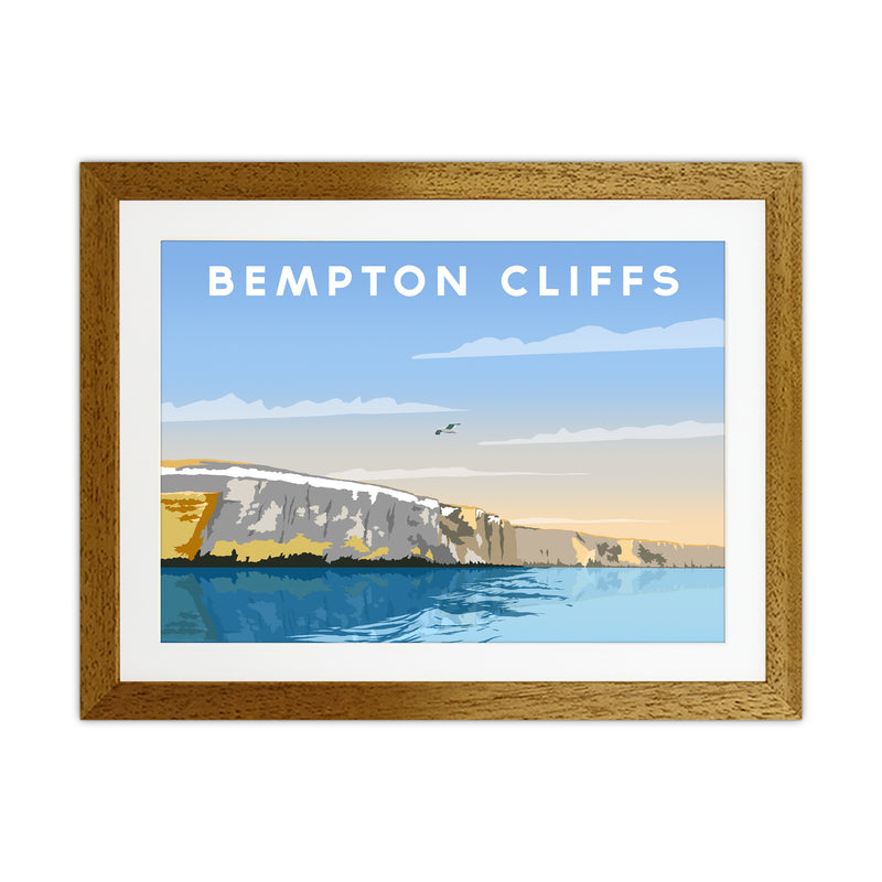 Bempton Cliffs Travel Art Print by Richard O'Neill Oak Grain