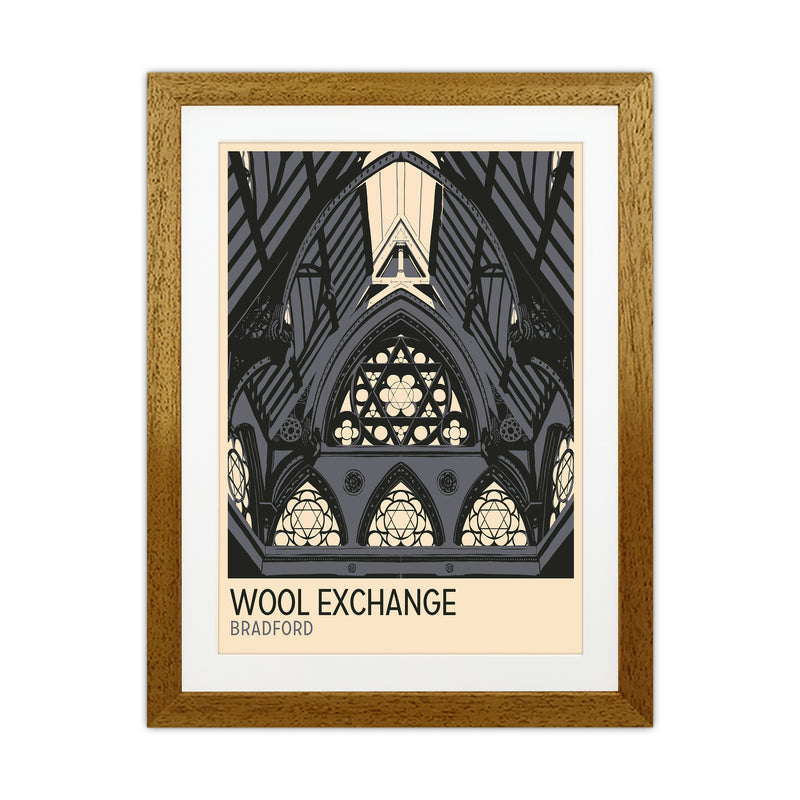 Wool Exchange, Bradford Travel Art Print by Richard O'Neill Oak Grain