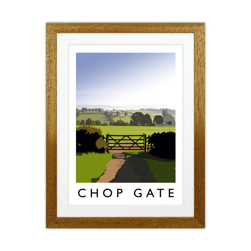 Chop Gate portrait Travel Art Print by Richard O'Neill Oak Grain